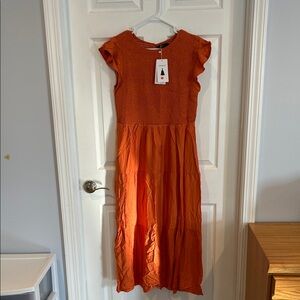 Orange Smock Dress